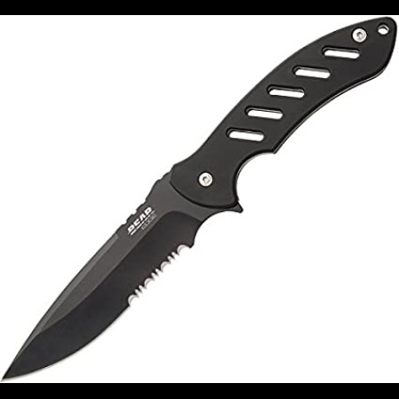 Bear Edge Brisk 9 3/4" Black fixed blade knife  